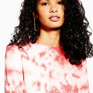 TOPSHOP Tie-dye Waffle Top